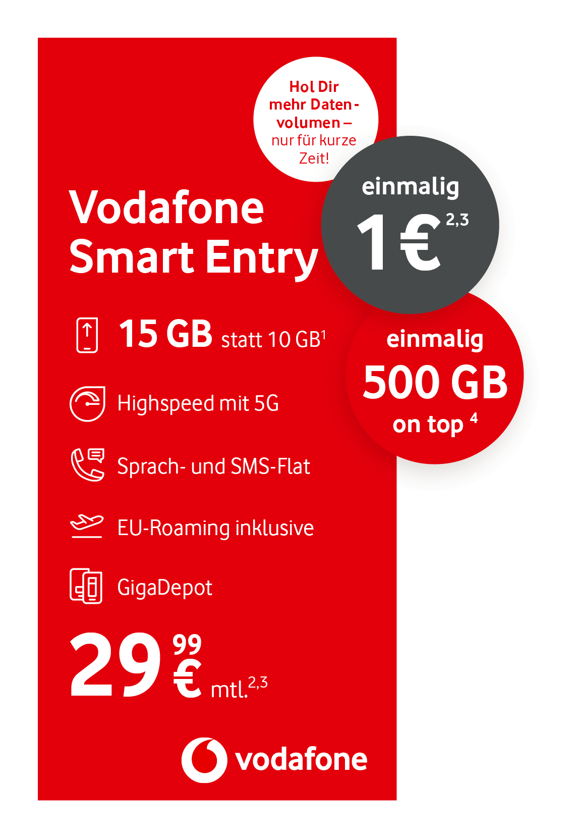 Vodafone-Werbegrafik für den Tarif
